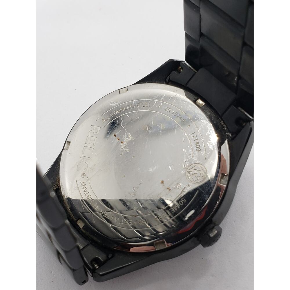Relic Men's Watch. Large Black Multi Function Fac… - image 3
